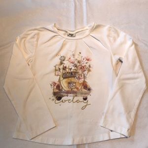 Mayoral Girls Glittery/Sparkly Long Sleeve Top